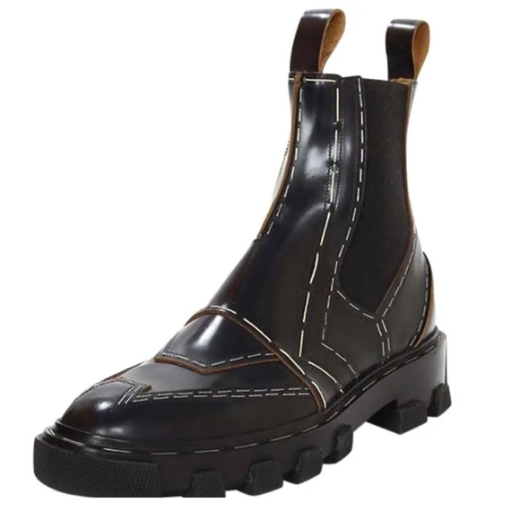 BALENCIAGA SMOOTH CALF LEATHER STITCH EMBROIDERED BOOTS - Picture 8 of 8